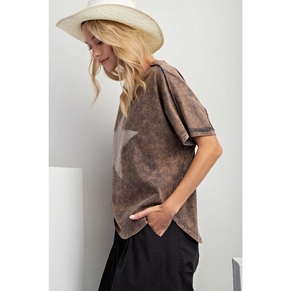 Star Mineral Washed Top - Regular and Plus - Picture 6 of 8